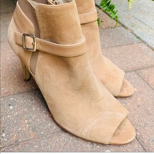 Marc Jacobs Suede Open-Toe Ankle Boot Size 10